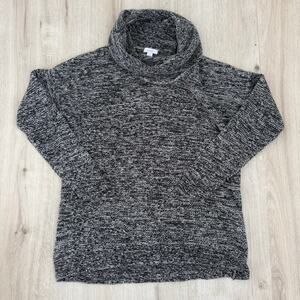 J.Jill PureJill Marled Cowl Neck Sweater Grey Long Sleeve 254601 Size Small